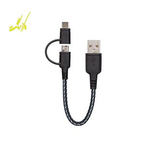 کابل شارژ Micro USB و Type-C انرجیا Energea Nylotough طول 0.18 متر