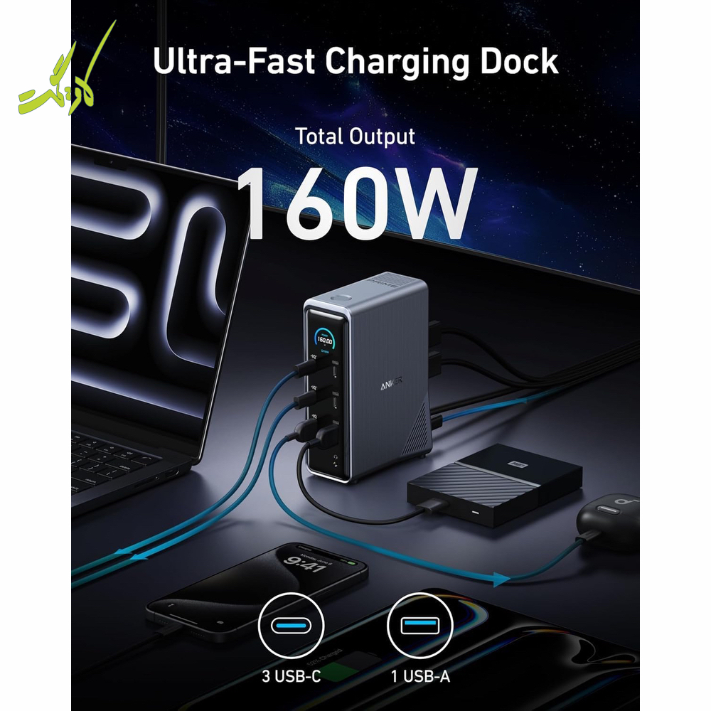 هاب شارژ ۱۴ پورت انکر Anker Prime Docking Station 14-Port 160W A83B6 — تصویر ۵